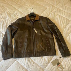 Mens Daniel Cremieux Brown LAMBSKIN Premium Leather Jacket Size M